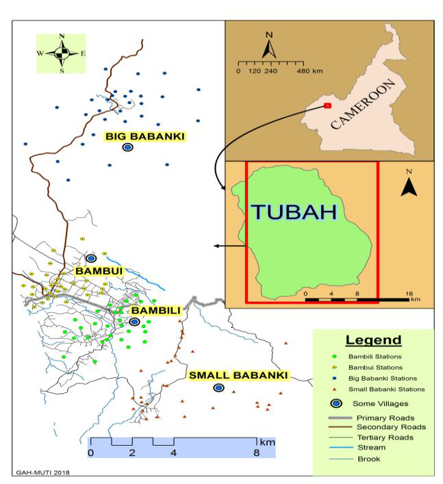 Figure 1: Location of Tubah Sub-Division in the North West Region